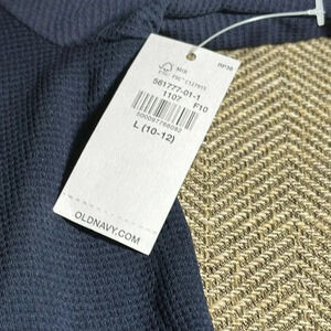 NWT OLD NAVY KIDS YOUTH CHILDRENS SIZE 10-12 COLOR NAVY PULLOVER LONG SLV SHIRT